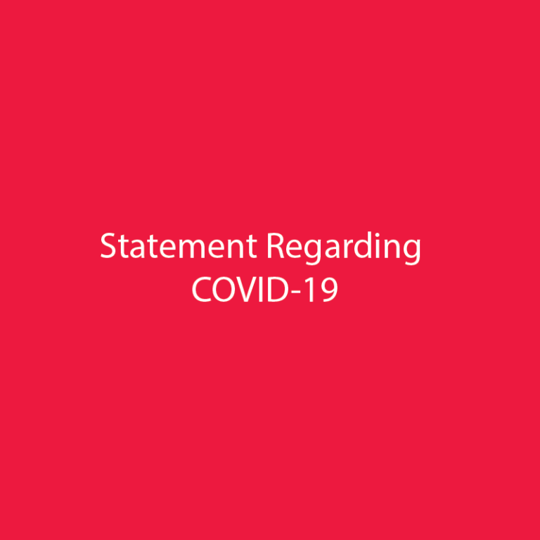 Statement Regarding COVID-19 (Updated November 2021)
